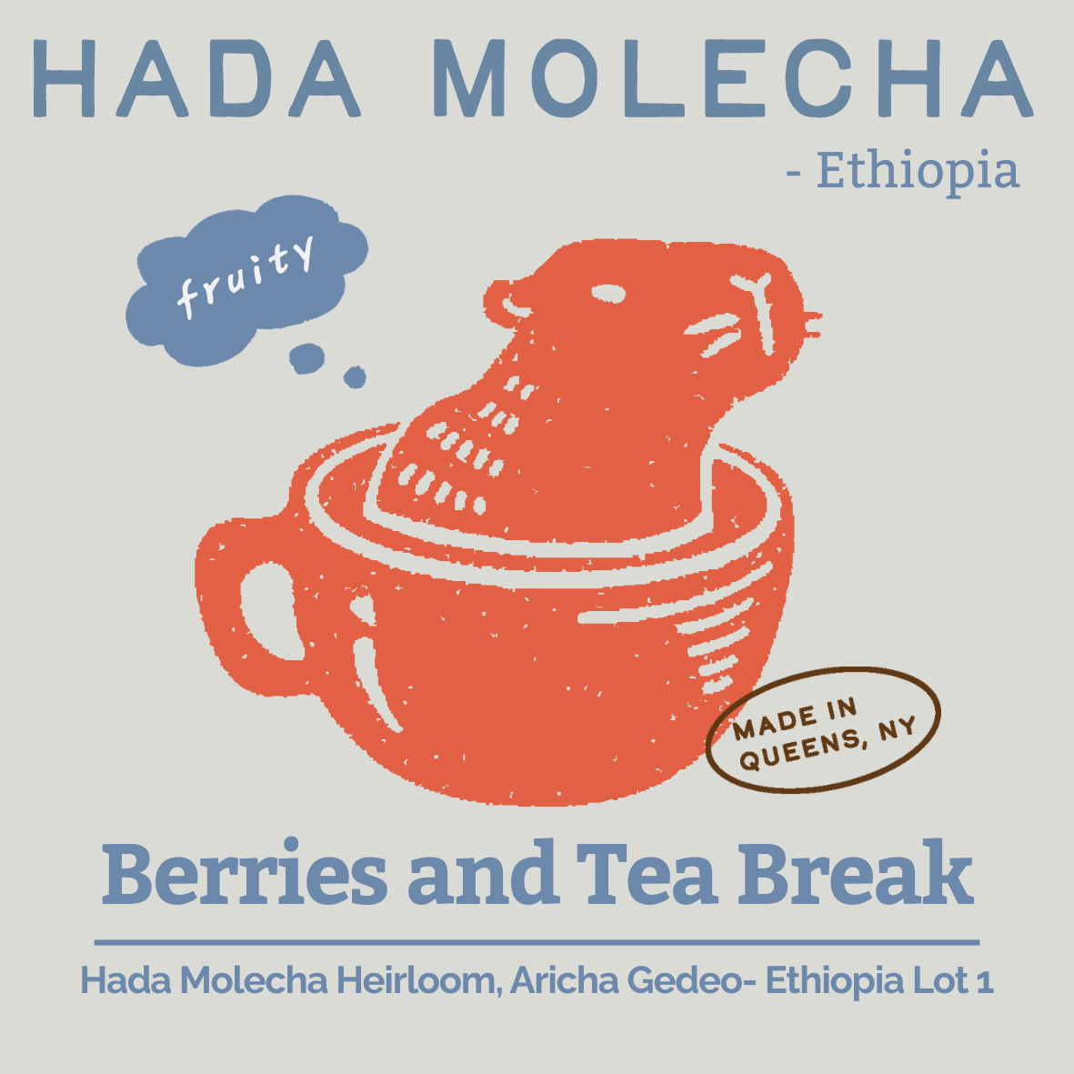 Hada Molecha - light roast, washed, berry tea with plum notes, slight citrus & mild sweetness